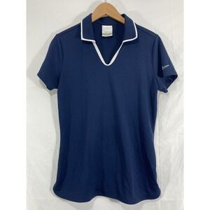 NikeGolf Size Large Dri-Fit Women's Navy Blue Golf Tennis Polo